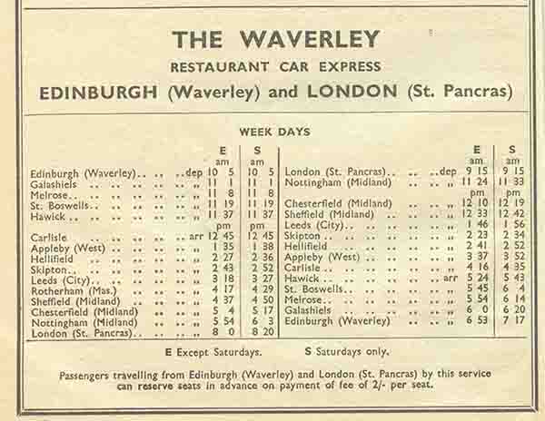 Timetable