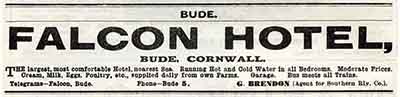 Bude hotel advert